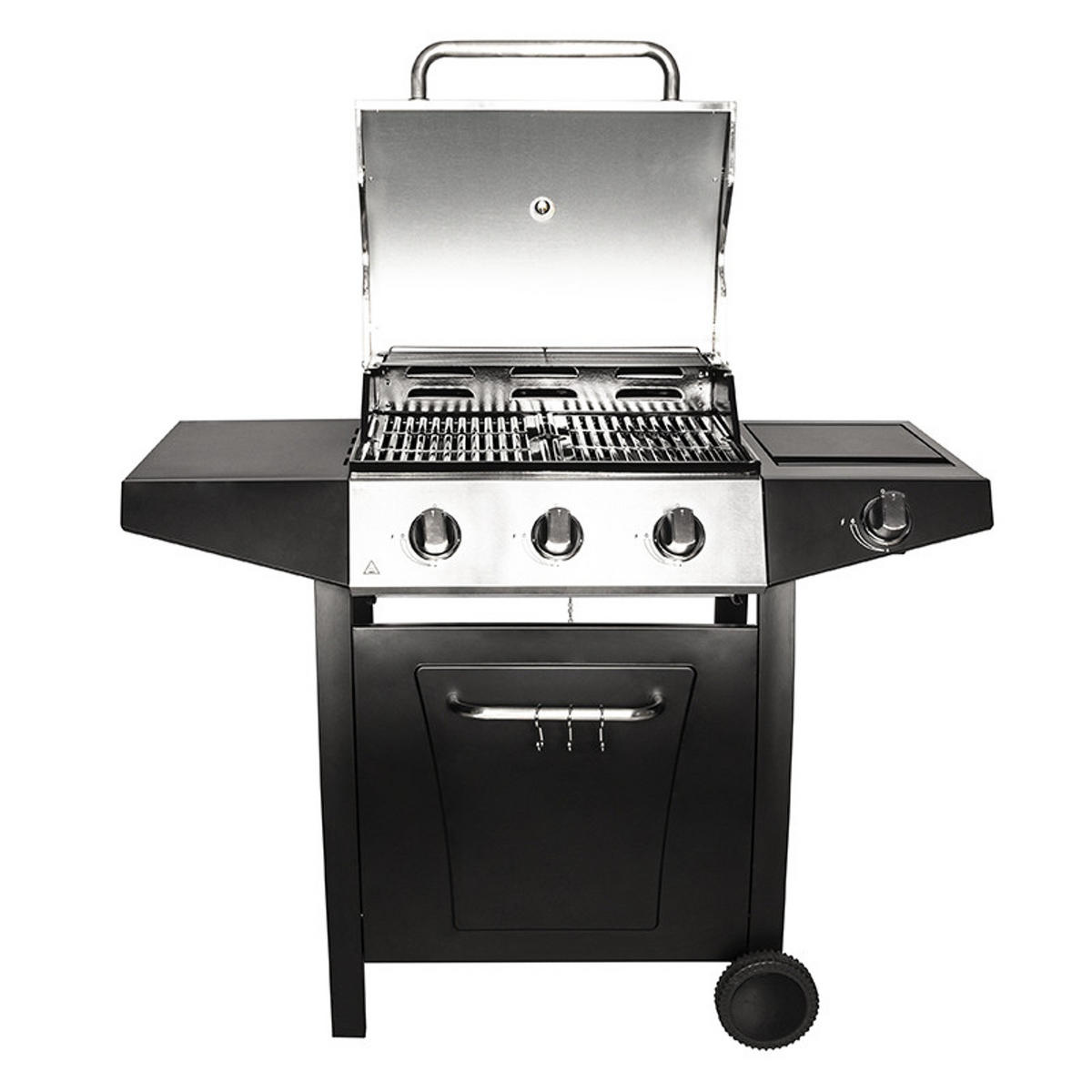 GASGRILL mit 3 Brennern HARLEM - Schwarz, Metall (115.5cm) - Somagic