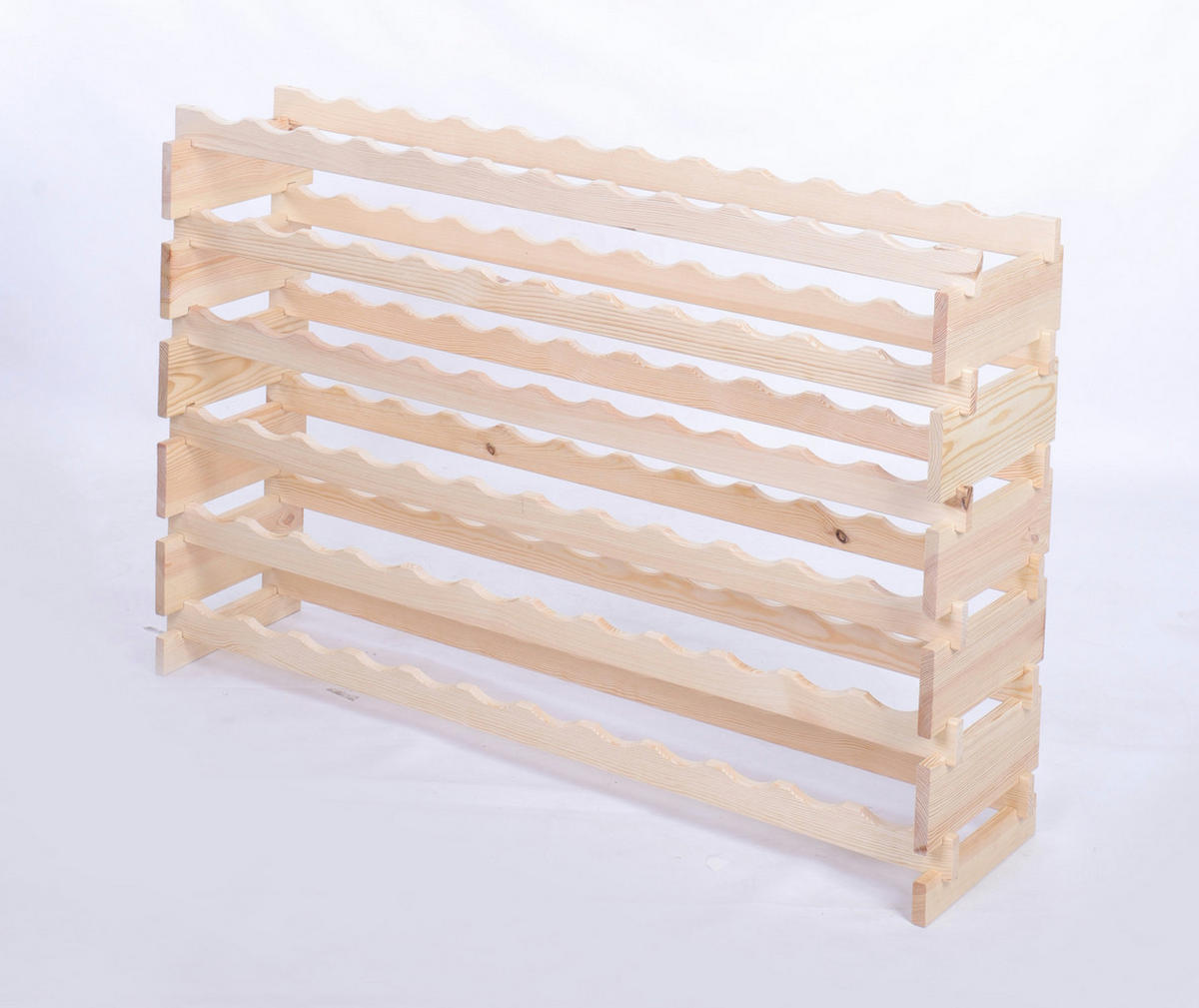 WEINREGAL VINOTECA FLEX PRO HxBxT 79x123x28cm 72 Flaschen auf 6 Ebenen Natur unbehandelt - Naturfarben, Holz (123/79/28cm) - PROREGAL
