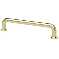MÖBELGRIFF BA 128mm, Küchengriff Goldfarbig glänzend, Türgriff Lira - Goldfarben, Metall (0.9/3/14.4cm)