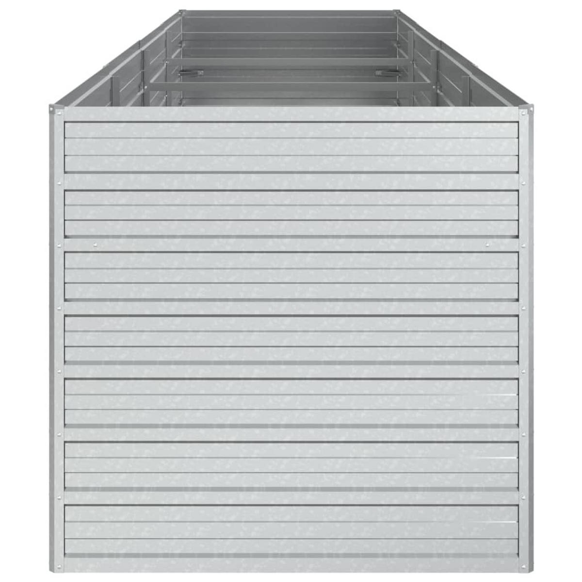 HOCHBEET für Garten OSKAR Silber 320x80x77 cm Metall - Silberfarben, Metall (320/77/80cm) - DELUKE