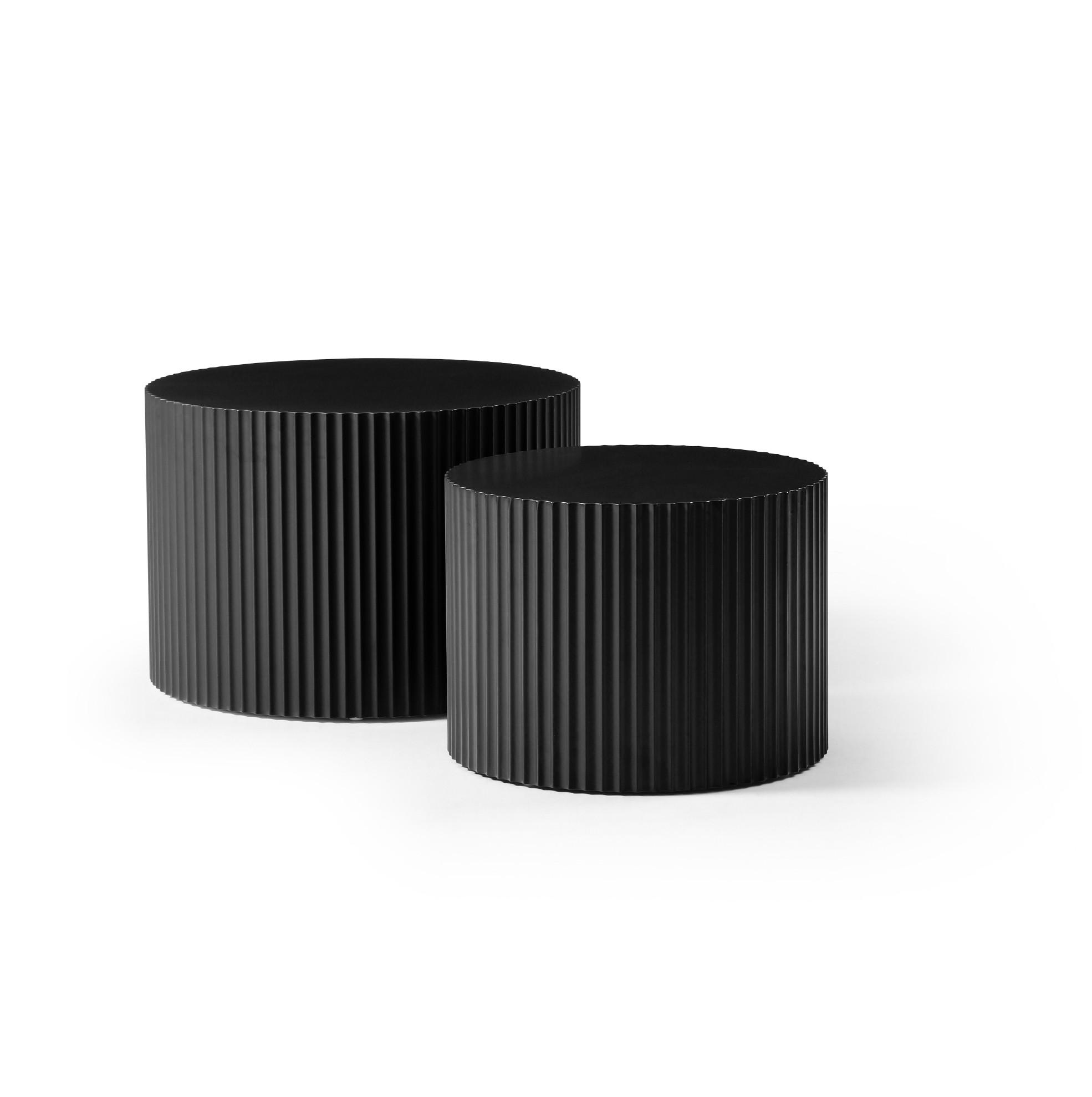 COUCHTISCH aus MDF in Schwarz 60x60x40 cm mit Nesting-Design - Schwarz, Holzwerkstoff (60/60/40cm) - Modfu