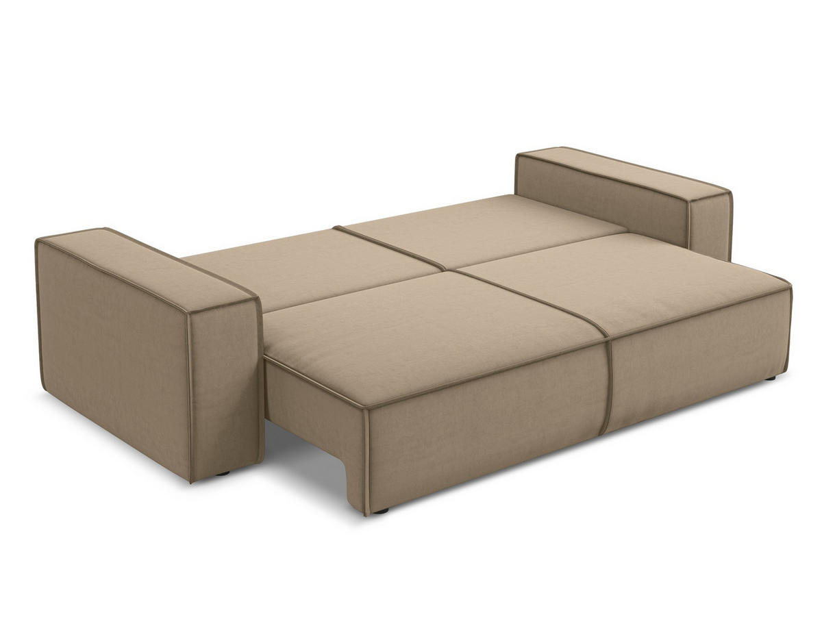 WOHNLANDSCHAFT Chenille Stoff Pink - Pink/Hellrosa, Kunststoff/Textil (290/86/148cm) - Makamii