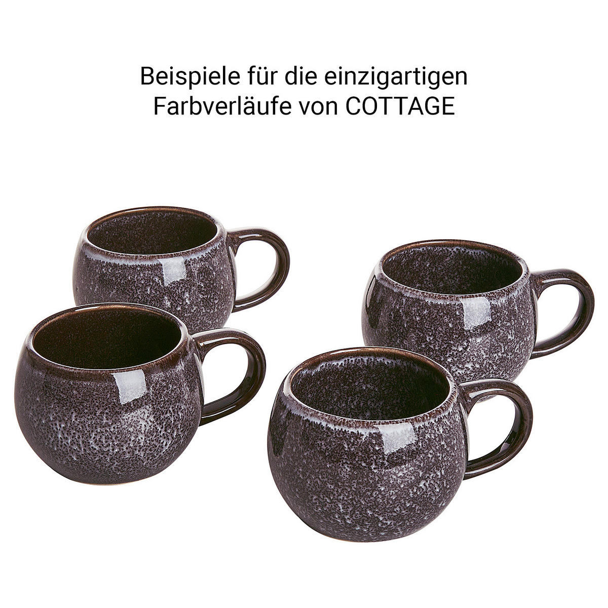 ESPRESSOTASSE (6er Set) Cottage - Schwarz, Keramik (0.18L) - Butlers
