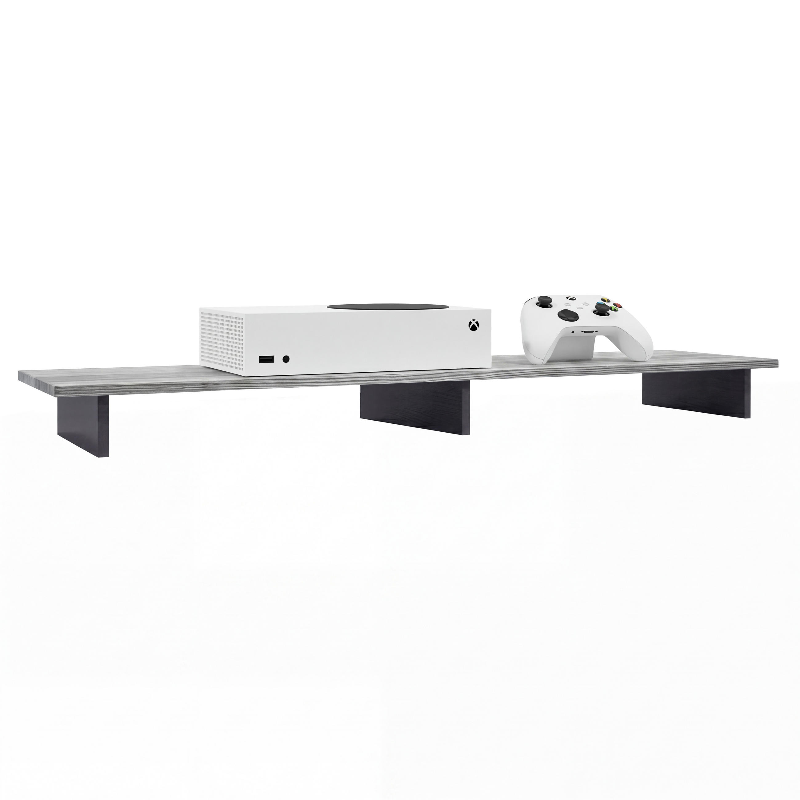 TVAUFSATZ Game Schwarz matt / Avola-Anthrazit - Anthrazit/Schwarz, Holzwerkstoff (138.5/9.5/34.5cm) - Vladon