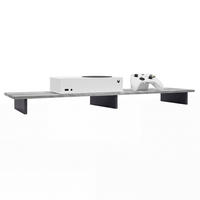 TVAUFSATZ Game Schwarz matt / Avola-Anthrazit - Anthrazit/Schwarz, Holzwerkstoff (138.5/9.5/34.5cm) - Vladon