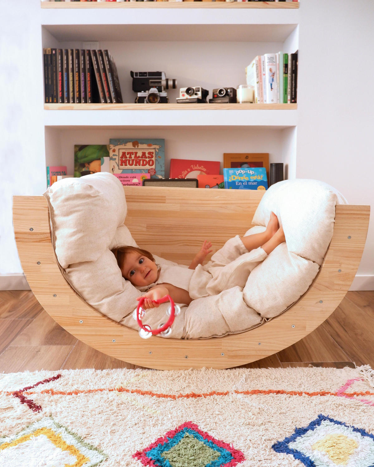 LEINEN-MATRATZE für Spielbogen natürlich FIT ARCH CUSHION - Beige, Textil (60/7/160cm) - RNT By Really Nice Things