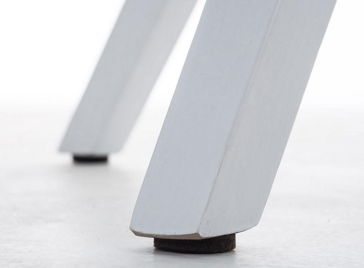 STUHL 4er Set Stoff blau - Blau/Weiß, Holz/Textil (47/84/59cm) - CLP