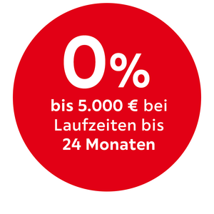 0% bis 5.000 € bei Laufzeiten von maximal 24 Monaten