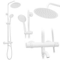 THERMOSTAT Duschset Rea Lungo White Matt Matt - Weiß, Metall (26.5/117/45cm) - REA