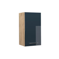 HÄNGESCHRANK Fame-Line Dunkelblau Hochglanz 40 cm - Honigeiche/Eiche Wotan, Holzwerkstoff (40/72/34.1cm) - Vicco