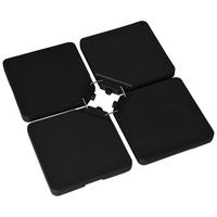 SCHIRMGEWICHT 4er-Set HDPE Schwarz - Schwarz, Kunststoff (100/100cm) - Outsunny