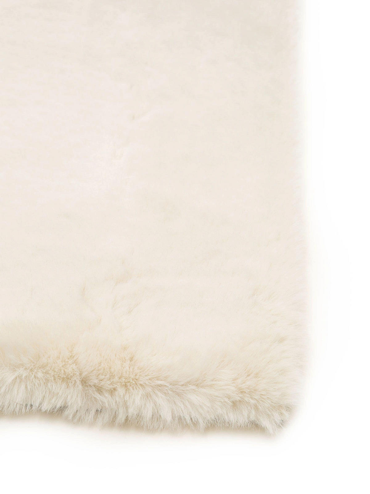 KUNSTFELL-TEPPICH Dave Cream 80x240 cm - Creme, Textil (80/240cm) - benuta Nest