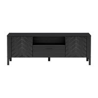 TV-LOWBOARD Malumi MM-5 160 x 57 x 40,5 cm Schwarz Paintflow - Schwarz, Holzwerkstoff/Metall (160/57/40.5cm) - Koseto