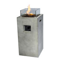 FEUERSTELLE Grau - Grau, Metall (42/80/80cm) - Teamson Home