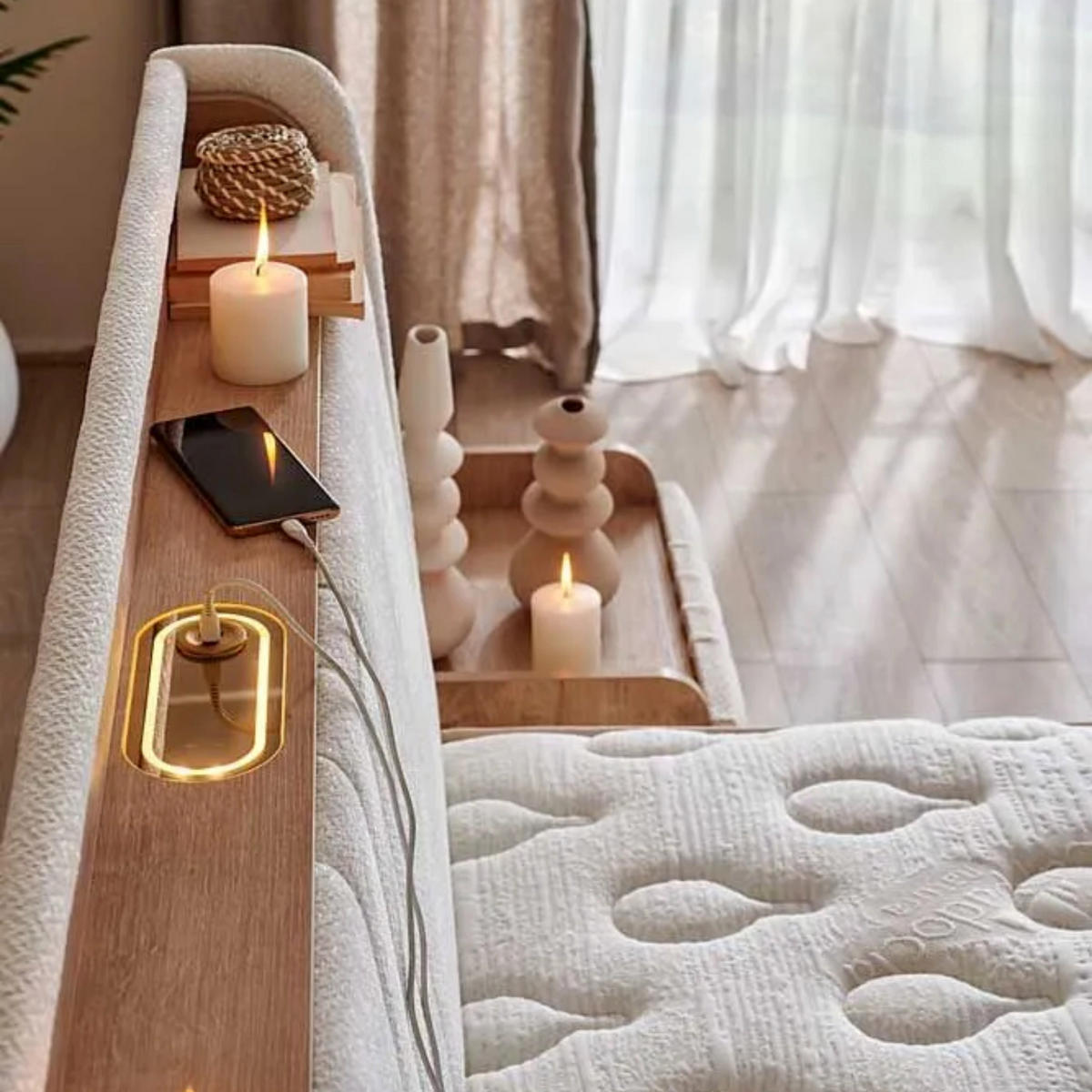 BOXBETT Capadocia Set 160x200 - Beige, Holz (160/200cm) - Gowoll