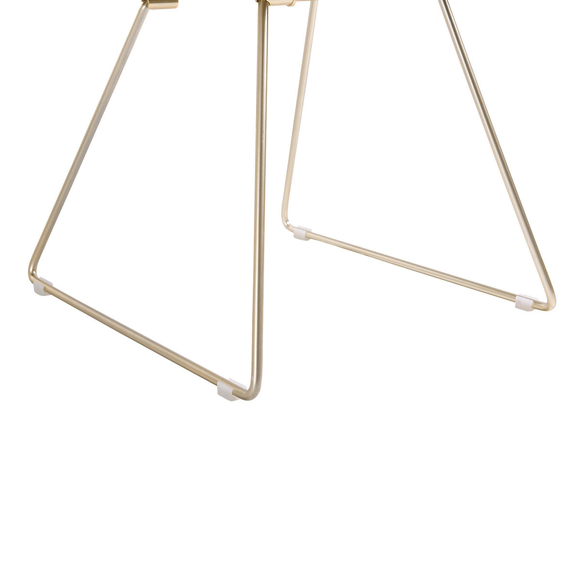 METALLSTUHL 2er-Set Stahl Gold Aurora - Goldfarben, Textil/Metall (65/77/54cm) - Beliani