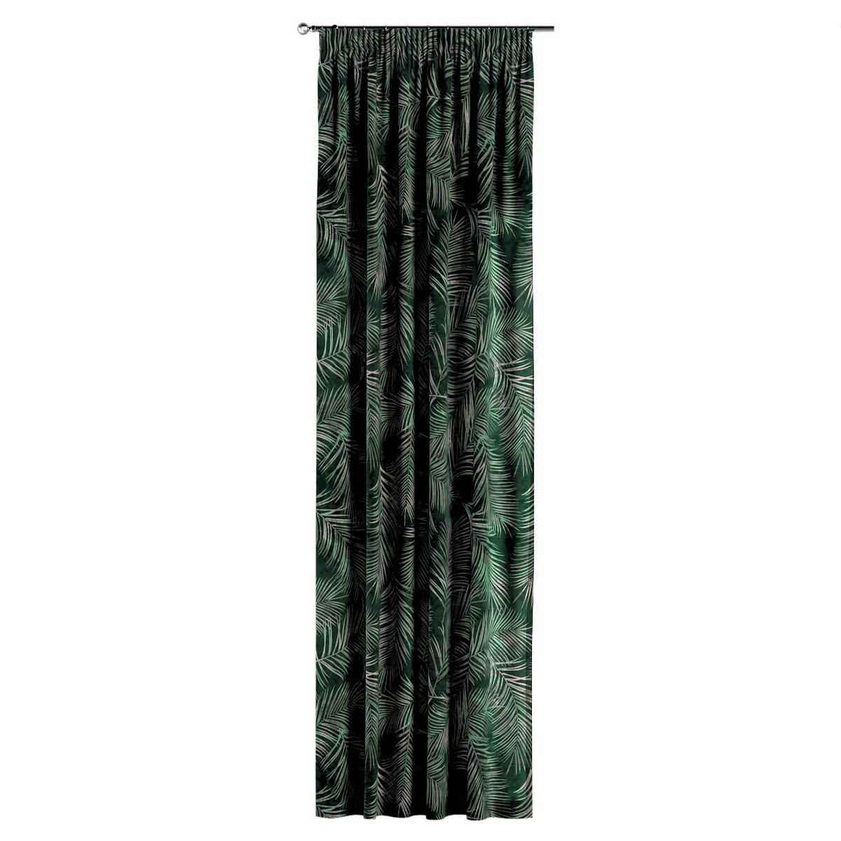 VORHANG Velvet grün, 130x245 cm - Grün, Textil (130/245cm) - Dekoria