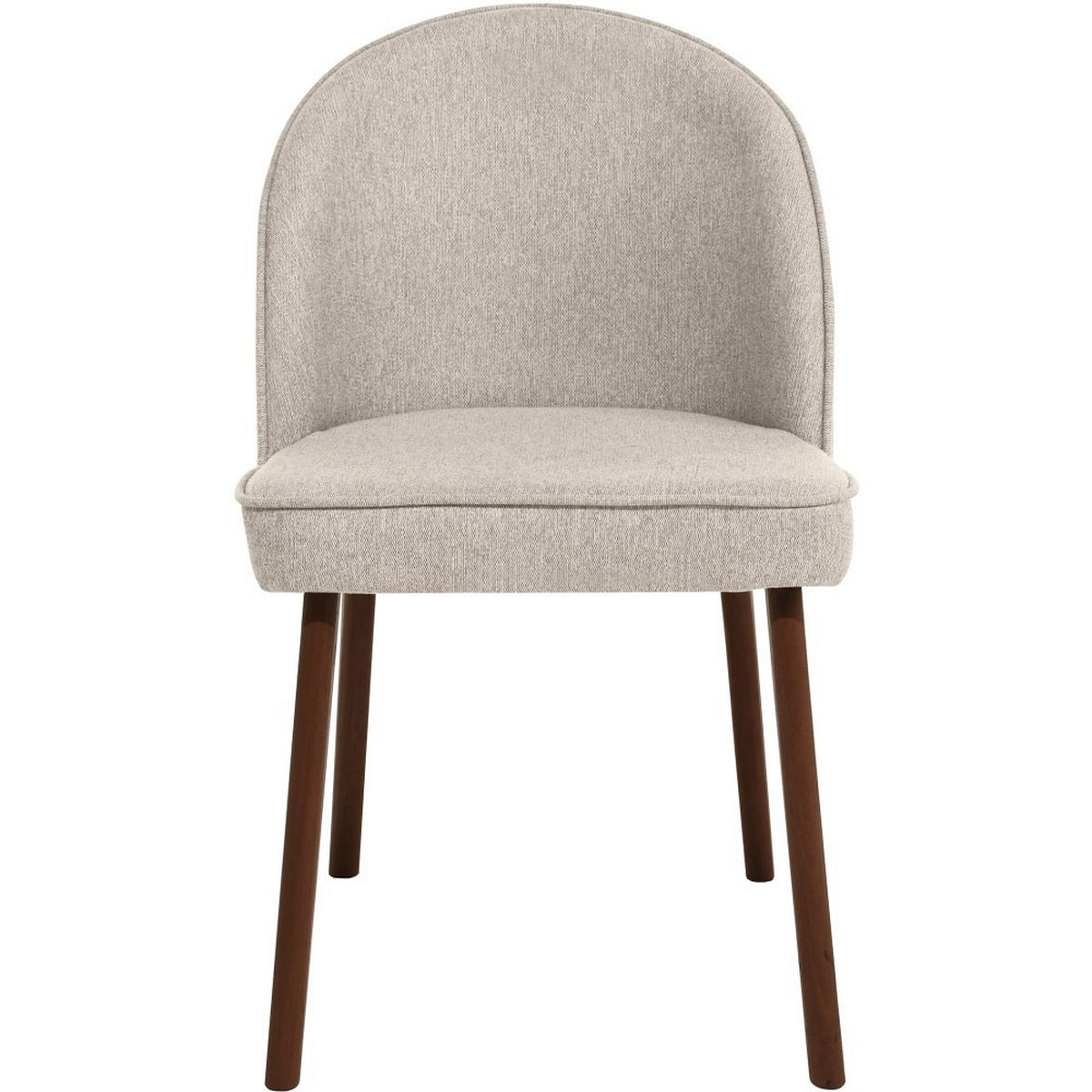 STUHL Luna, Polsterstuhl für das Esszimmer mit wengefarbenen Holzbeinen, Beige - Wengefarben/Beige, Holz (51/87/46cm) - Beautysofa