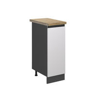 APOTHEKERSCHRANK R-Line Weiß 30 cm, AP Eiche - Anthrazit/Weiß, Holzwerkstoff (30/81.6/60cm) - Vicco