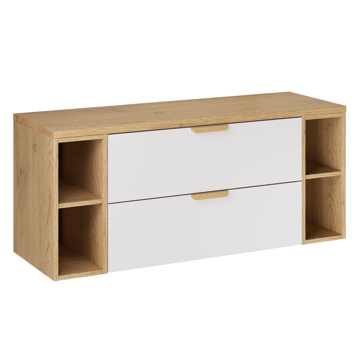 WASCHTISCHUNTERSCHRANK 120.6cm Oria 2er-Set Weiß - Weiß, Holzwerkstoff (120.6/50/46.5cm) - Petits-meubles