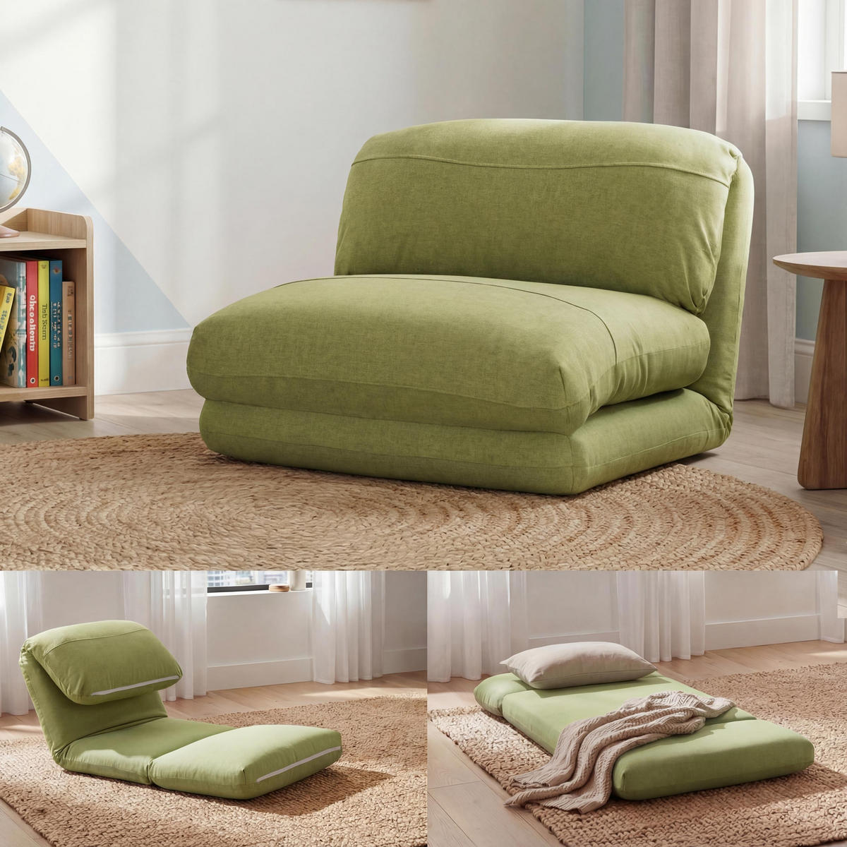 SCHLAFSESSEL Grün - Grün, Textil (75/60/75cm) - MCW