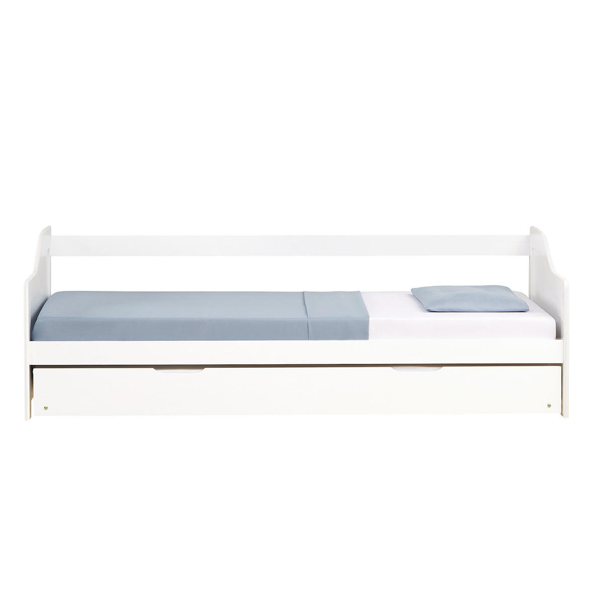TAGESBETT ausziehbar 90/200 cm Weiß - Weiß, Holz (90/200cm) - Homestyle4u