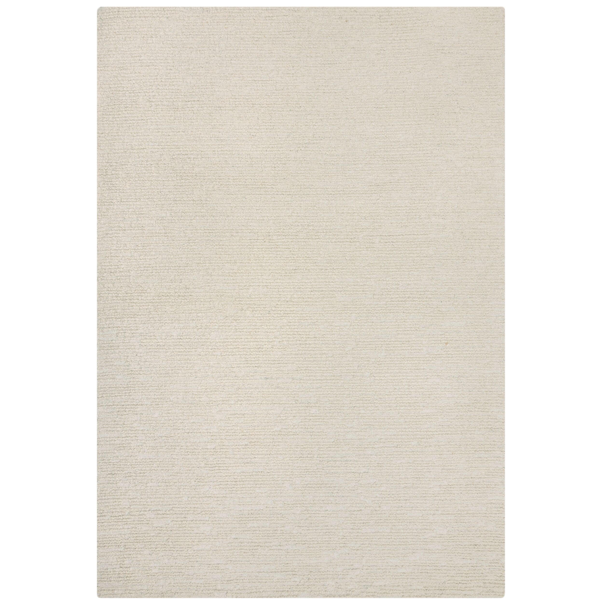 WOLLTEPPICH Boucle, Unifarben, Strapazierfähig, natürlich & pflegeleicht Creme Rechteckig 160x230 - Creme, Textil (230/160cm) - KADIMA DESIGN