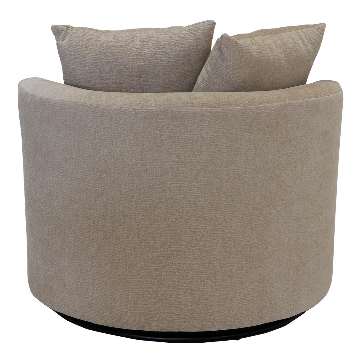 DREHSESSEL rund aus Stoff, taupe - Taupe, Textil (93/84/88cm) - Giga Meubel