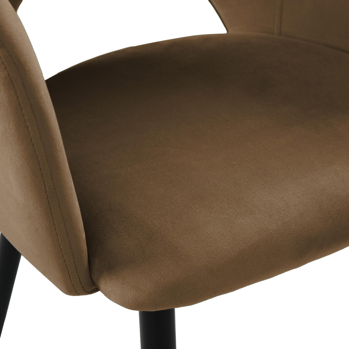 ESSZIMMERSTÜHLE HAILEY (2er Set) - Schwarz/Braun, Textil/Metall (54/83/53cm) - SVITA