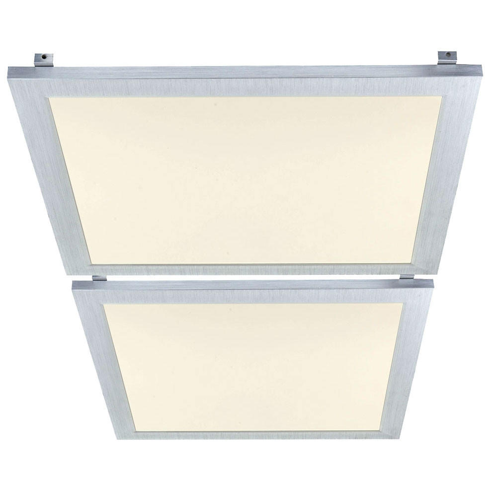 LED EINBAU PANEL Aluminium Silber - Silberfarben, Metall (29.9/29.9/5cm) - Globo Lighting