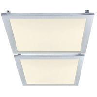 LED EINBAU PANEL Aluminium Silber - Silberfarben, Metall (29.9/29.9/5cm) - Globo Lighting