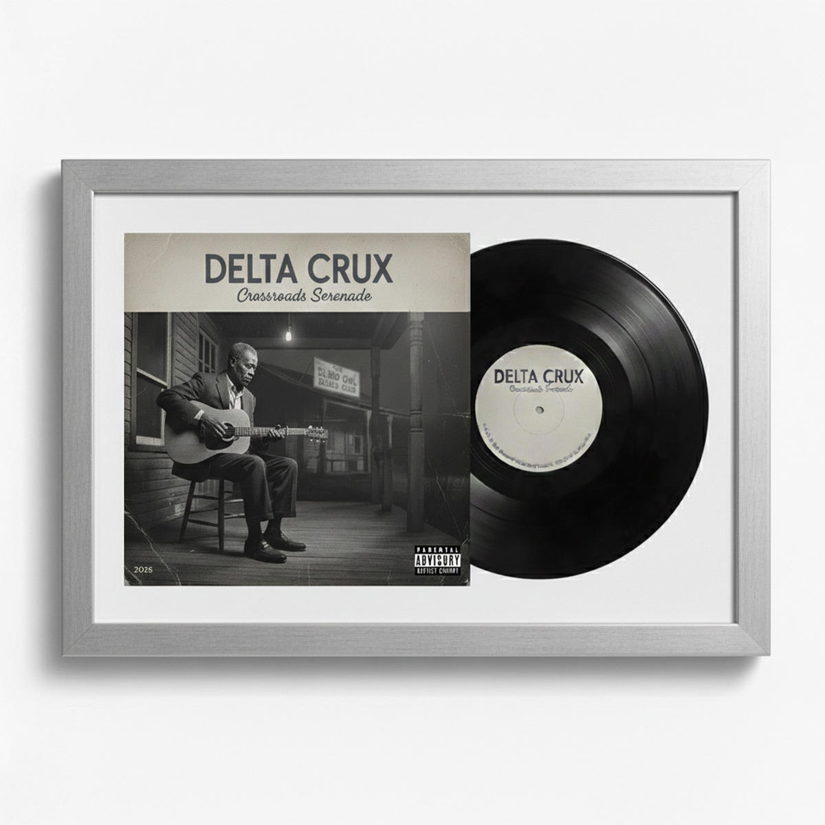 SCHALLPLATTEN BILDERRAHMEN 40/60 2er Set - Silberfarben, Holz (60/40cm) - K-Möbel