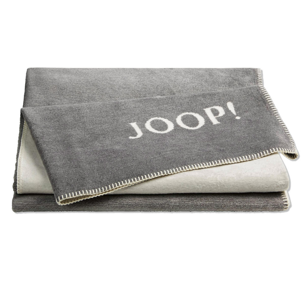 WOHNDECKE Melange-Doubleface - Grau, Textil (150/200cm) - Joop!