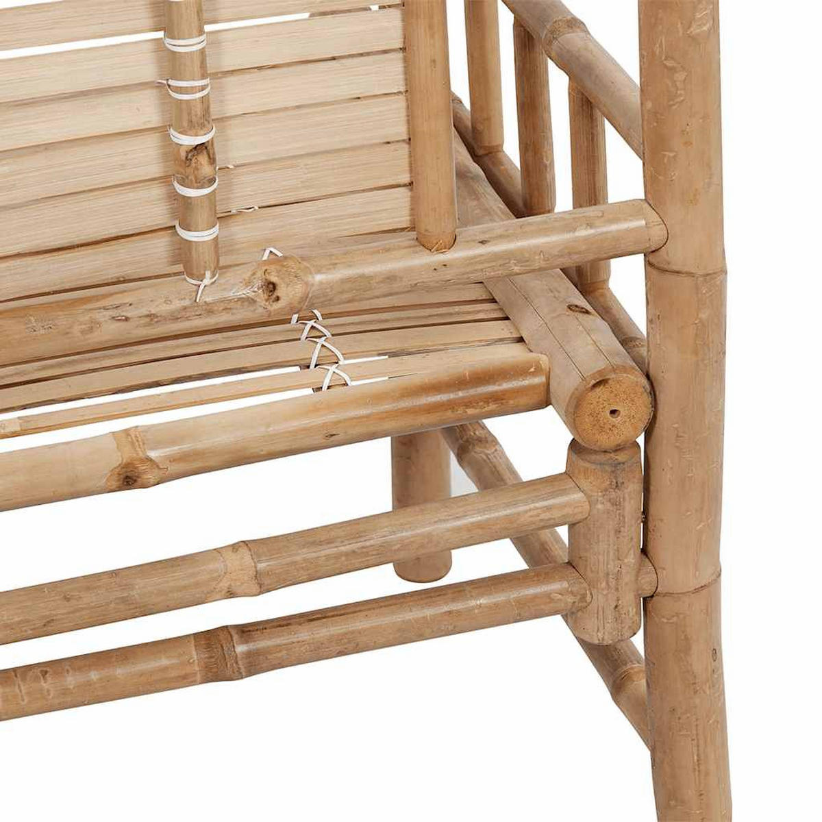 GARTENBANK mit Auflage 120 cm Bambus - Rot, Holz (55/90/120cm) - furnicato