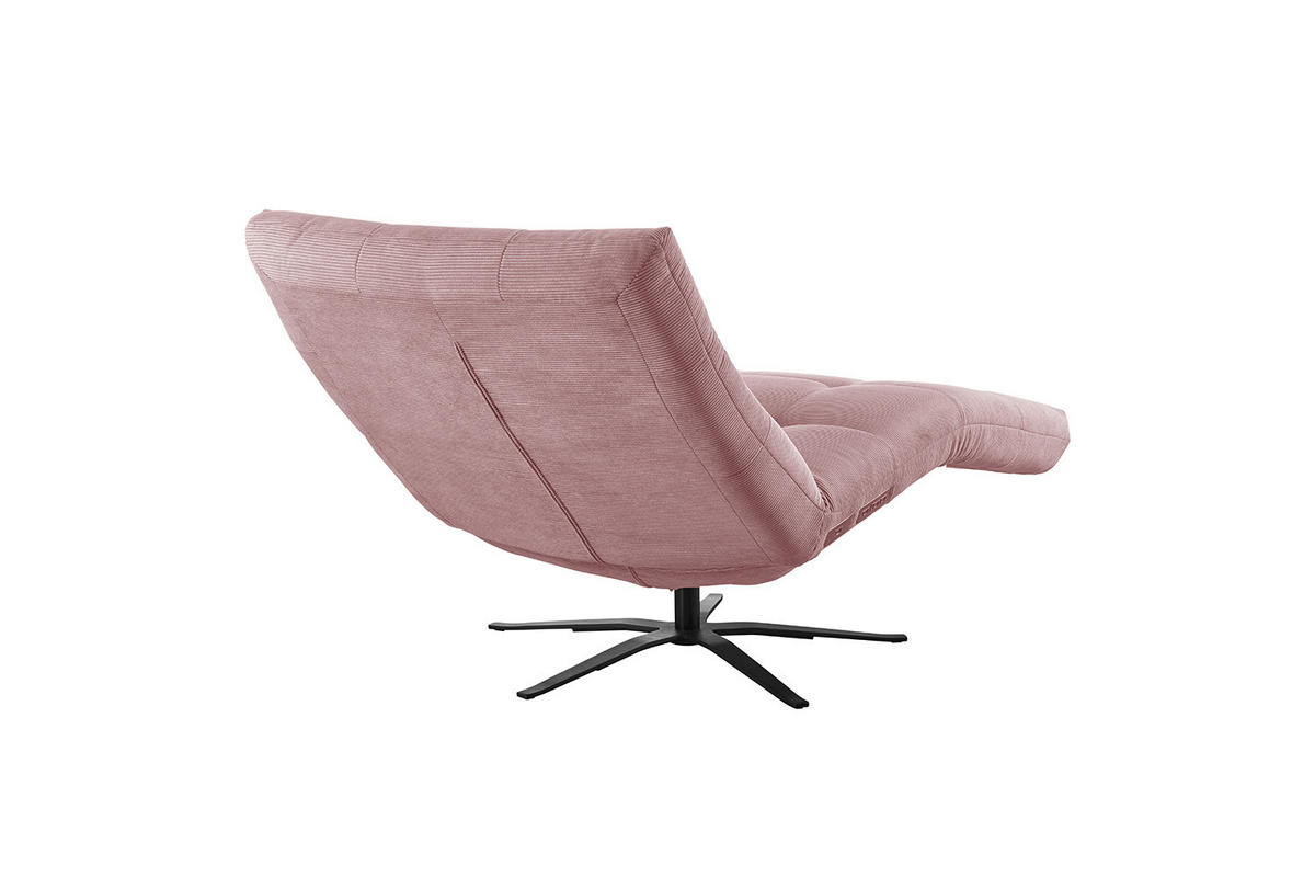 RELAXLIEGE LETICIA Pink Cord - Pink/Schwarz, Textil/Metall (82/115/156cm) - KAWOLA