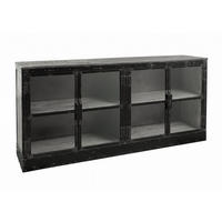 SIDEBOARD Mango 180x40x90 grau lackiert HEAVY INDUSTRY #152 - Grau, Holz (180/90/40cm) - Massivmoebel24