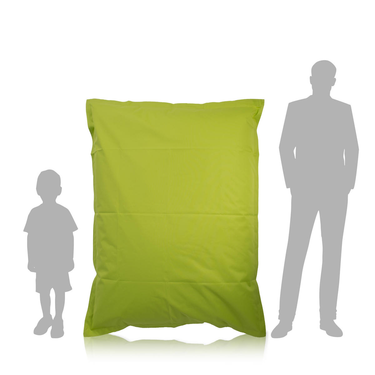 SITZSACK XXL 2er Set "Square" + "BeBi" - Grün, Textil (140/25/180cm) - Green Bean