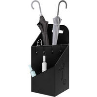 SCHIRMSTÄNDER mit Griff, 4 Haken, Metall , Anthrazit - Anthrazit, Metall (20/49/20cm) - Woltu