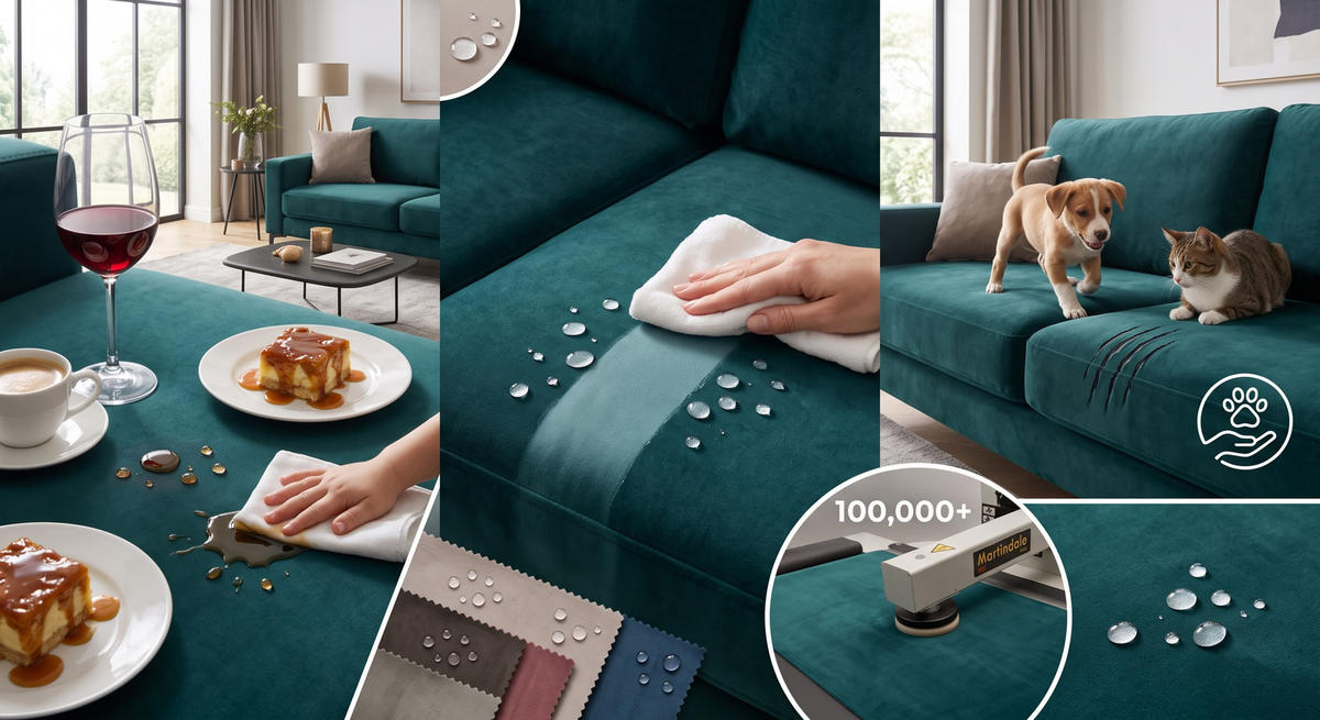 ECKSOFA VEMO CORE PLUS Rechts Dunkelbraun Velours-Stoff mit Schlaffunktion und Bettkasten - Dunkelbraun, Holz/Metall (350/205cm) - Barchello