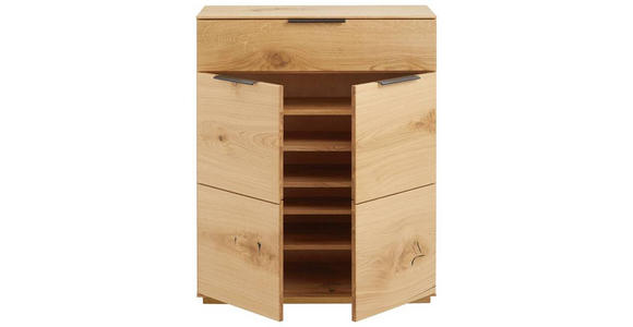 GARDEROBE 5-teilig in 190/202/38 cm - Eichefarben/Anthrazit, Natur, Holz/Textil (190/202/38cm) - Linea Natura