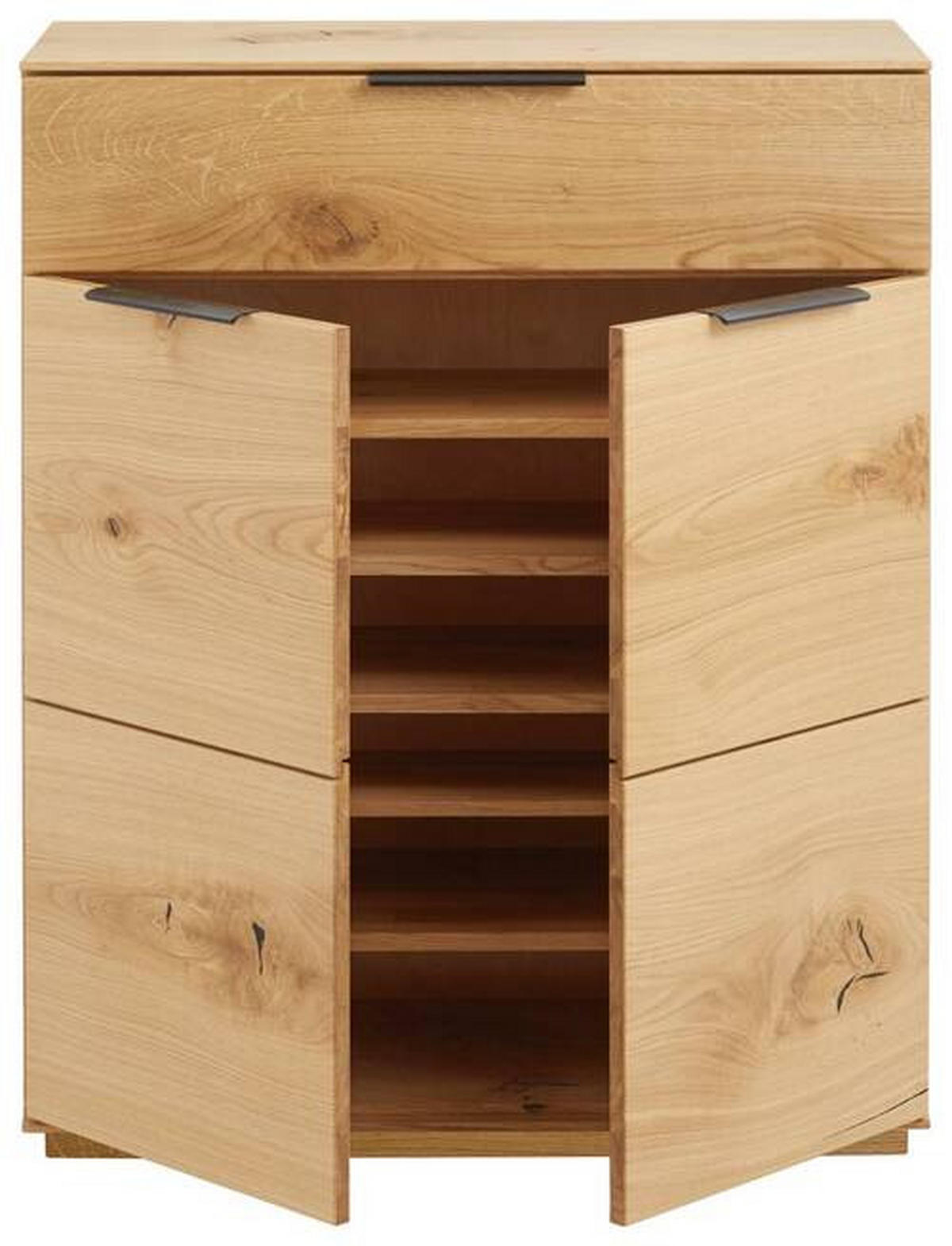 GARDEROBE 5-teilig  in 190/202/38 cm  - Eichefarben/Anthrazit, Natur, Holz/Textil (190/202/38cm) - Linea Natura