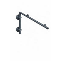 VORDACHHALTER - SET L Halter für Glasvordach - Edelstahl Schwarz - Schwarz, Metall (45/45/85cm) -  Glaswerk Westfalen