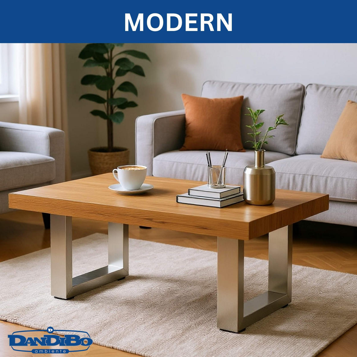 BANKGESTELL Edelstahl 40/43 cm - Edelstahlfarben, Metall (40/43/8cm) - DanDiBo