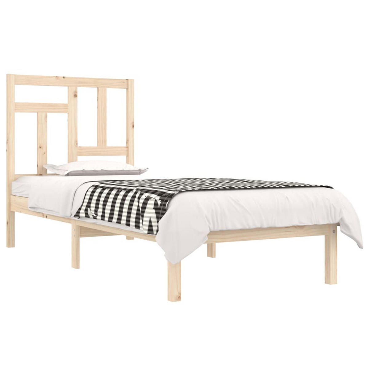 BETT Necaise 95.5/195.5 cm - Braun, Holz (90/190cm) - Nettlife