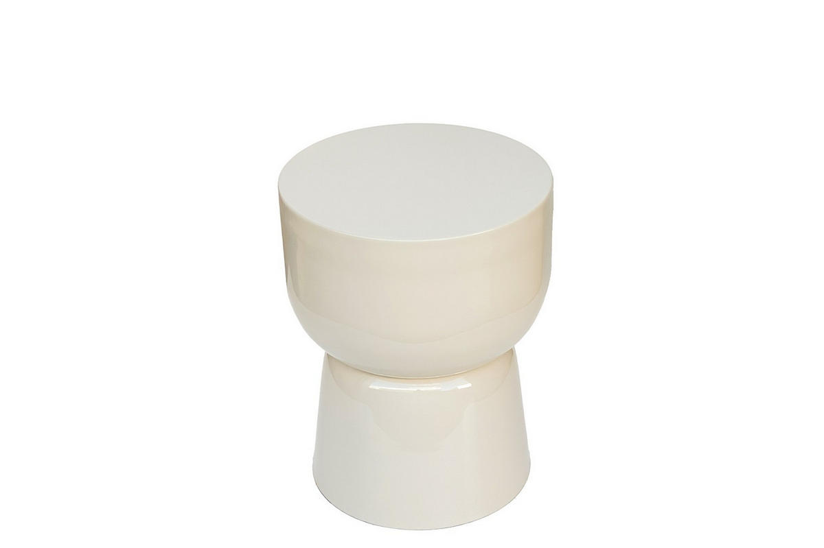 BEISTELLTISCH Kian - Weiß - 46/35.5/35.5 cm - Weiß, Metall (35.5/35.5/46cm) - Livingfurn