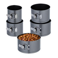 5-TLG.SPRINGFORM-SET - Anthrazit, Metall (20/11/20cm) - Relaxdays
