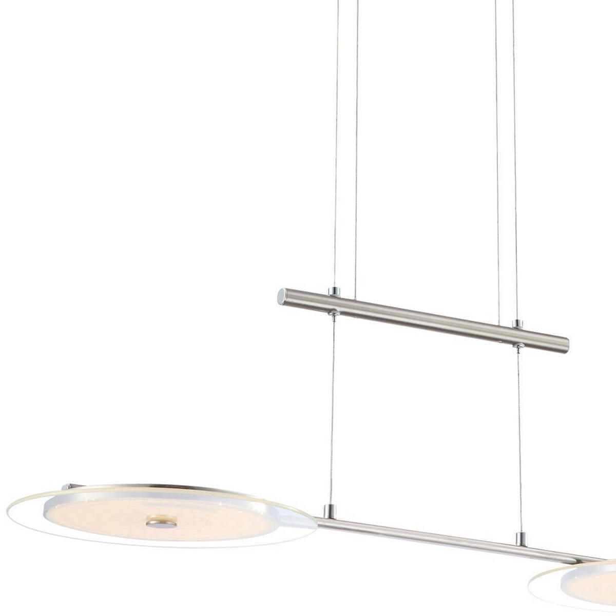 LED HÄNGELEUCHTE DARIO Chrom Silber - Silberfarben, Glas (90/30/150cm) - Globo Lighting