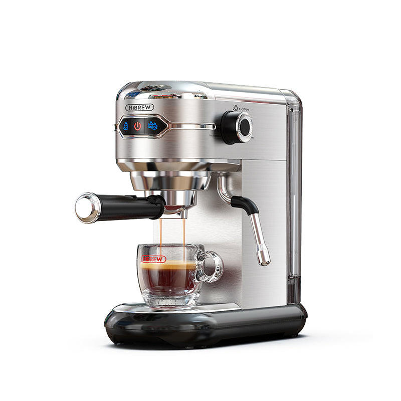ESPRESSOMASCHINE 20 Bar Siebträger mit Edelstahlgehäuse, Espresso und Cappuccino Funktion - Silberfarben, Metall (12/28.5/29cm) - Korfee