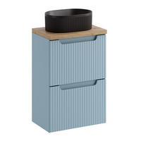 WASCHTISCHKOMBI 60 cm 3 Teile - Nova Denim N BM373 in Denim - Dunkelblau, Holz (60/57/40cm)