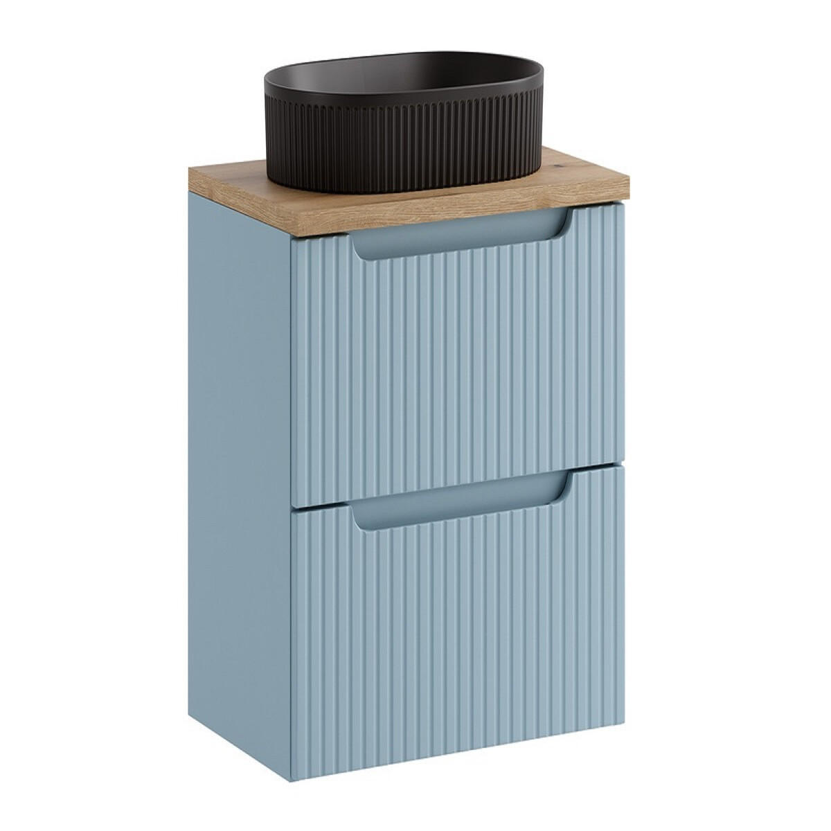 WASCHTISCHKOMBI 60 cm 3 Teile - Nova Denim N BM373 in Denim - Dunkelblau, Holz (60/57/40cm)